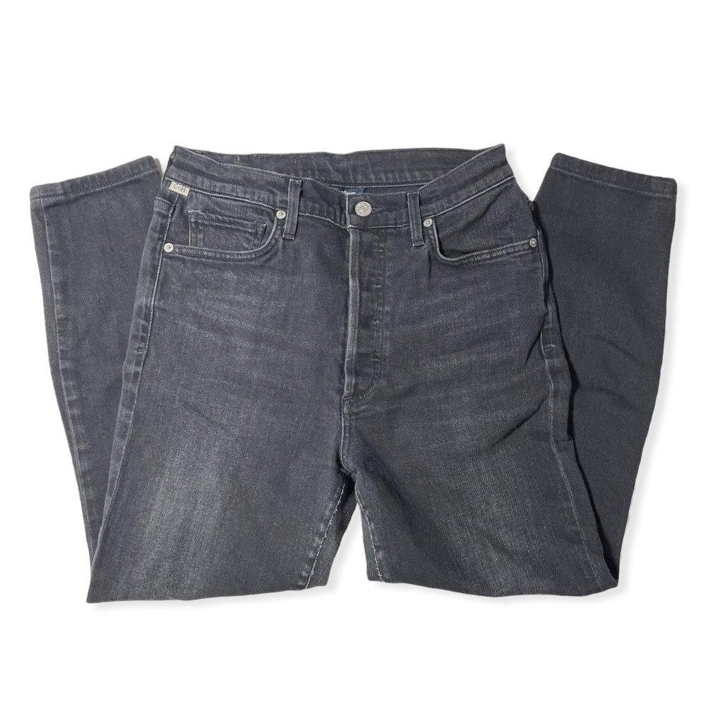 COH Citizens Of Humanity Womens Black Denim Jeans Crop High Rise Skinny SZ 28x24